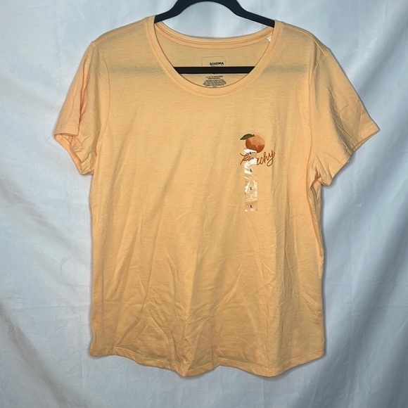 NWT SONOMA PEACHY GRAPHIC TEE (L) - Picture 1 of 6
